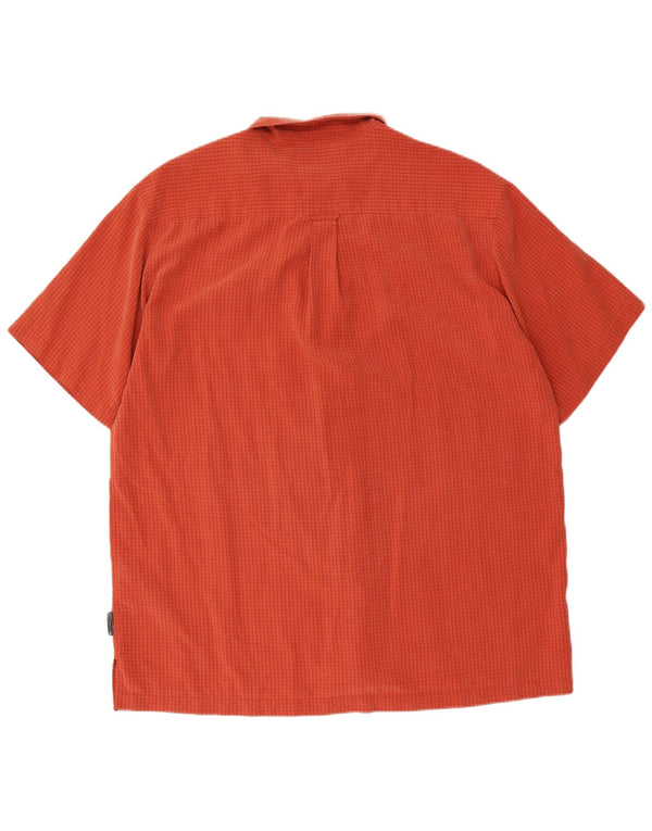 Columbia Herren Titanium Kurzarmhemd XL Orange Gingham Modal