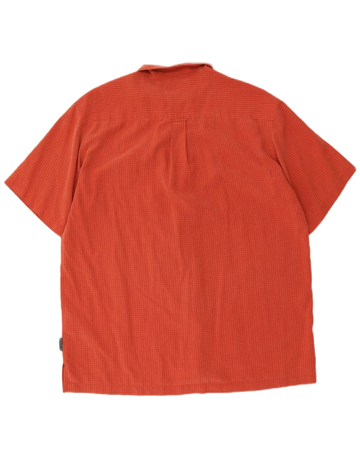 Columbia Herren Titanium Kurzarmhemd XL Orange Gingham Modal