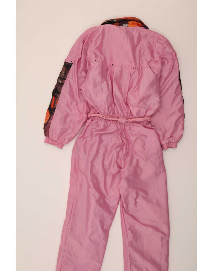 Vintage Damen Wende-Skioverall IT 42 Medium Mehrfarbig Geometrisch
