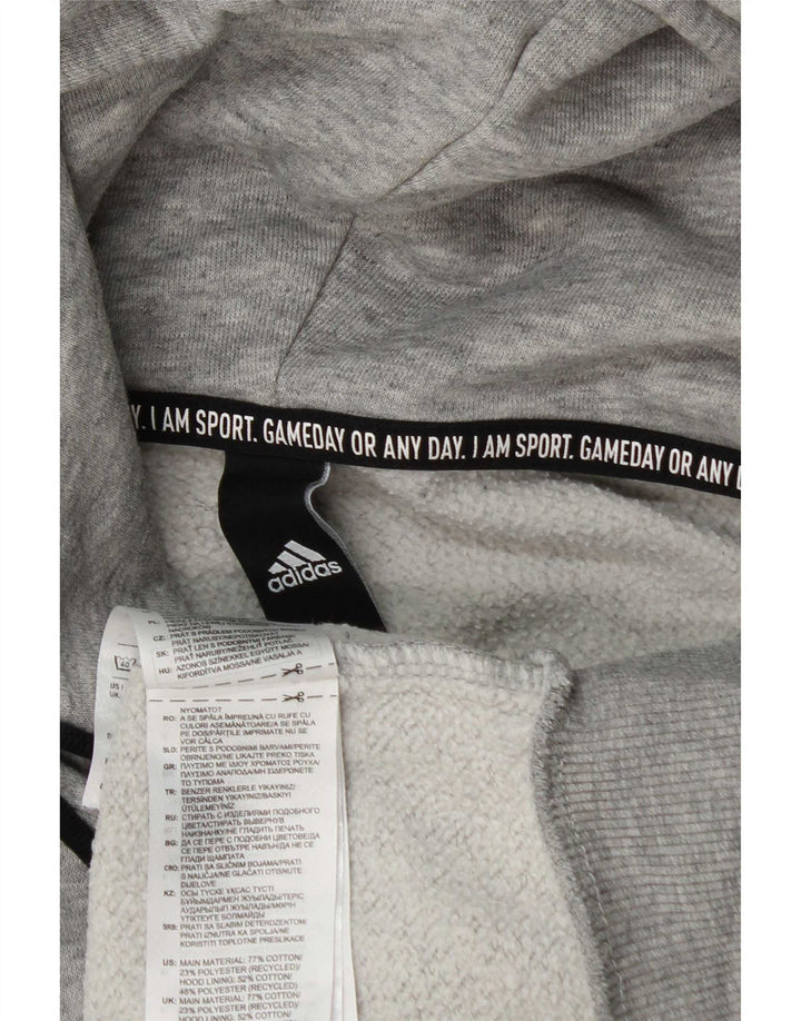 Adidas Herren Graphic Hoodie Pullover mittelgraue Baumwolle