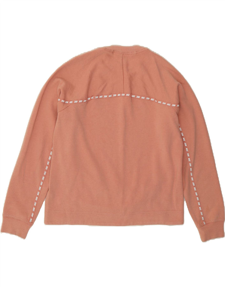 NIKE Womens Oversized Graphic Sweatshirt Jumper UK 10 Small Pink Cotton Vintage Nike and Second-Hand Nike from Messina Hembry 