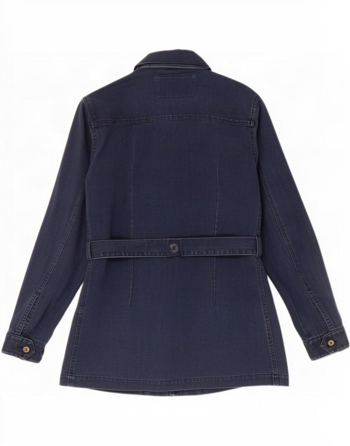 Rifle Damen Militärjacke UK 10 Small Marineblaue Baumwolle