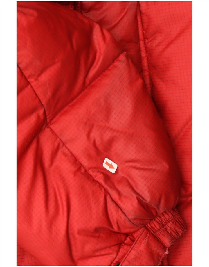Dickies wattierte Herrenjacke mit Kapuze, UK 38, mittelrotes Colourblock-Nylon