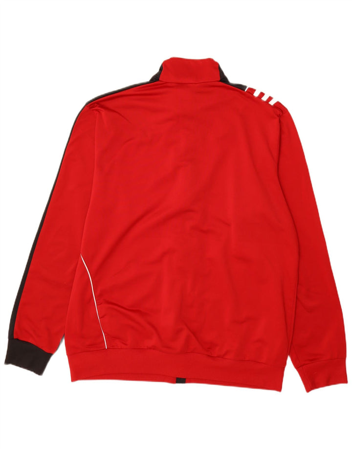 ADIDAS Herren-Trainingsanzug-Oberteiljacke UK 46/48 XL Roter Colourblock-Polyester