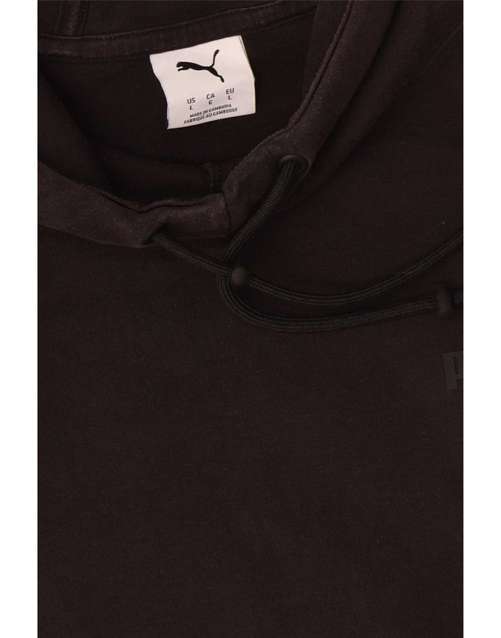 Puma Herren Kapuzenpullover, groß, schwarze Baumwolle