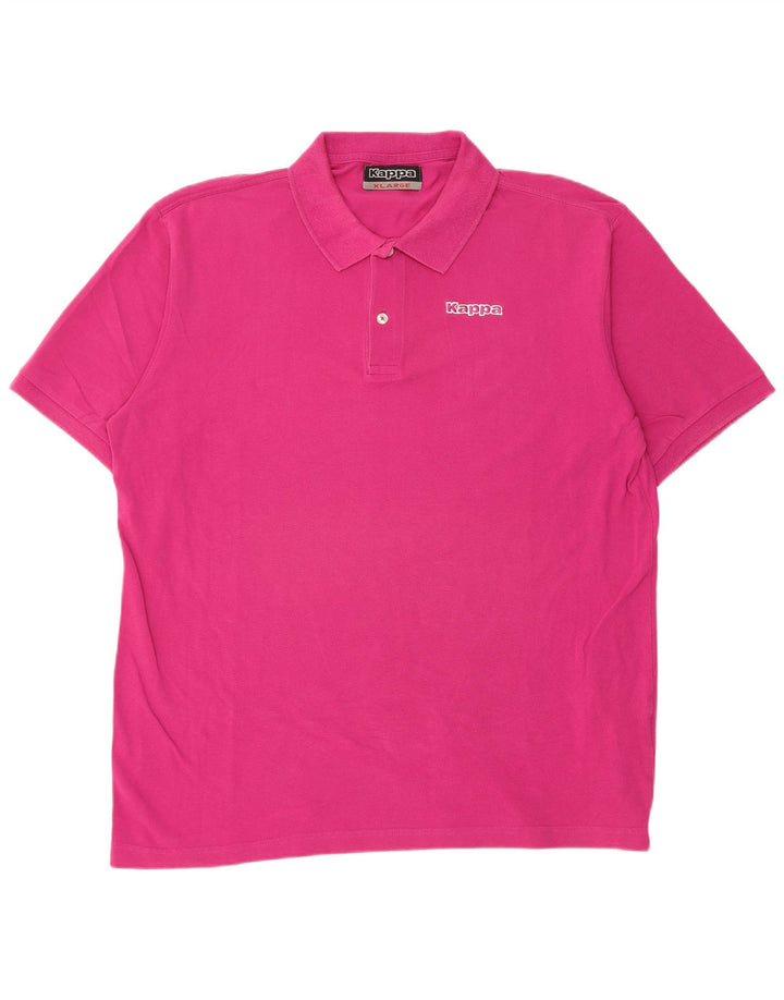Kappa Herren Poloshirt XL Rosa Baumwolle