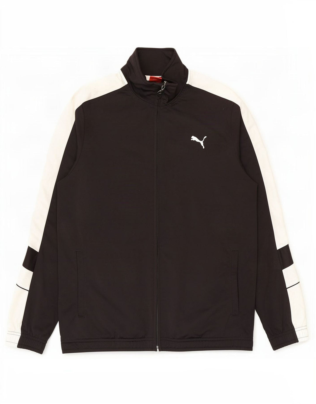 Puma Herren-Trainingsanzug-Top-Jacke, mittelschwarz, Farbblock
