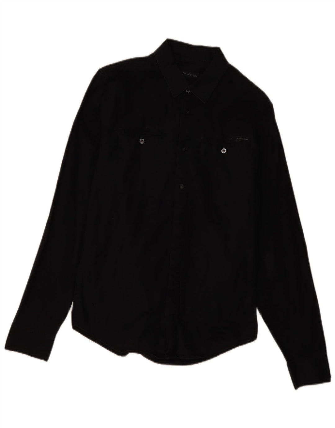 Calvin Klein Herrenhemd Mittelschwarze Baumwolle