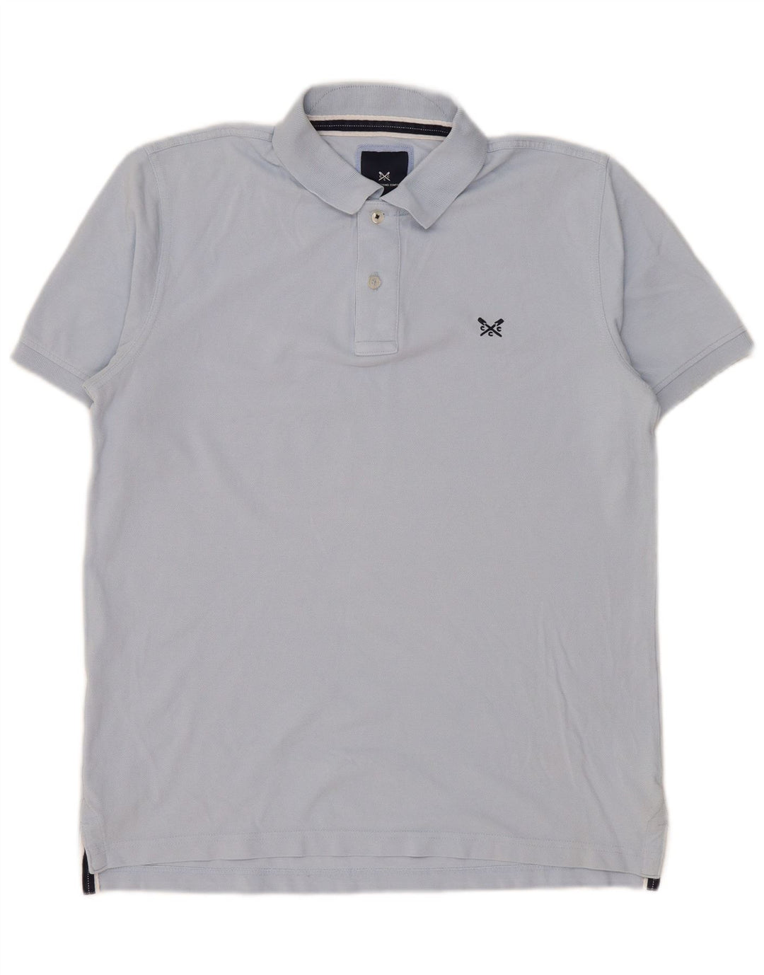 Crew Clothing Herren-Poloshirt aus mittelblauer Baumwolle