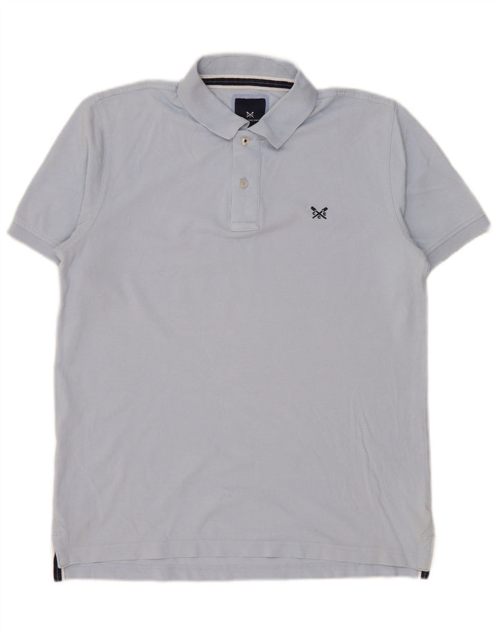 Crew Clothing Herren-Poloshirt aus mittelblauer Baumwolle
