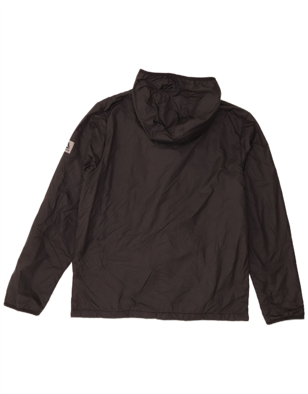 Reebok Herren-Trainingsanzug mit Kapuze, Oberteil, Jacke, groß, aus schwarzem Polyester