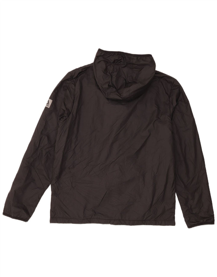 Reebok Herren-Trainingsanzug mit Kapuze, Oberteil, Jacke, groß, aus schwarzem Polyester