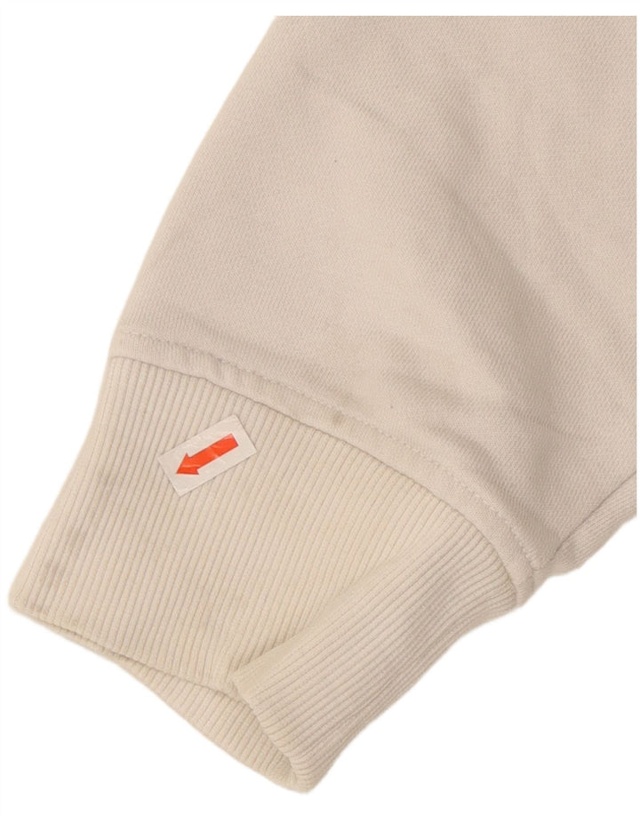 FILA Herren-Kapuzenpullover mit grafischem Reißverschluss, groß, weiße Blockfarben-Baumwolle