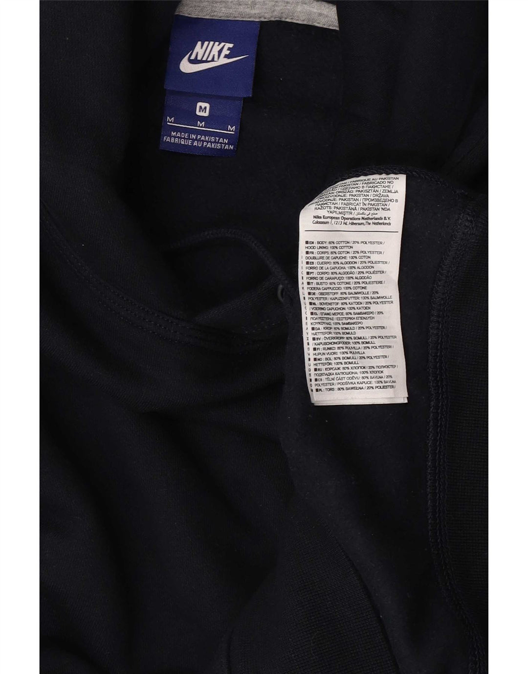 Nike Herren-Hoodie-Pullover aus Baumwolle in mittlerem Marineblau