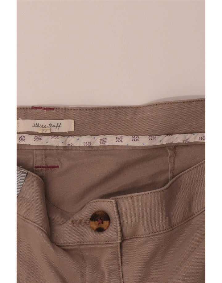 White Stuff Damen Shorts UK 12 Medium W34 Beige Baumwolle