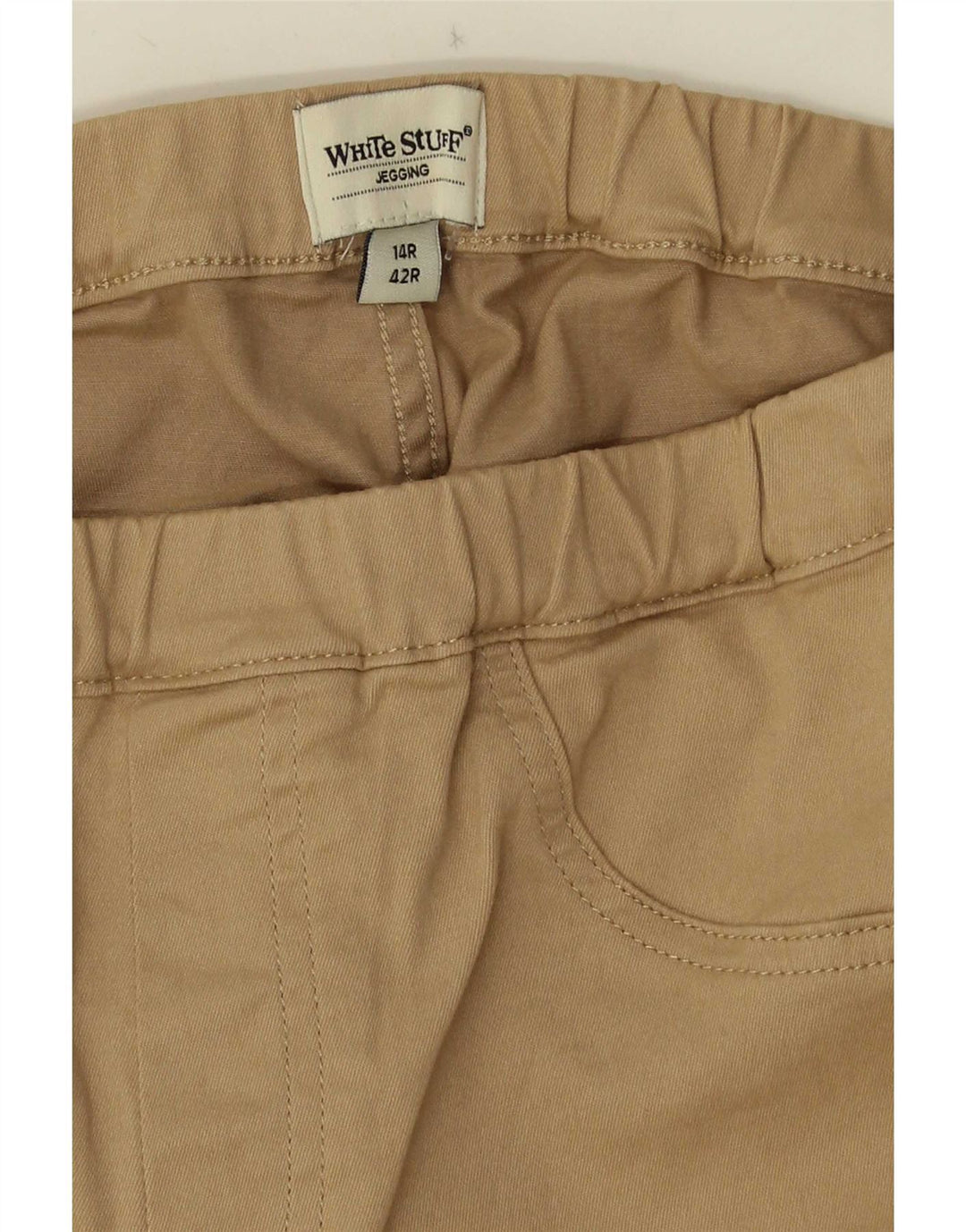 White Stuff Damen Jegging-Hose mit kurzem Schnitt, UK 14, M, W30, L25, Beige