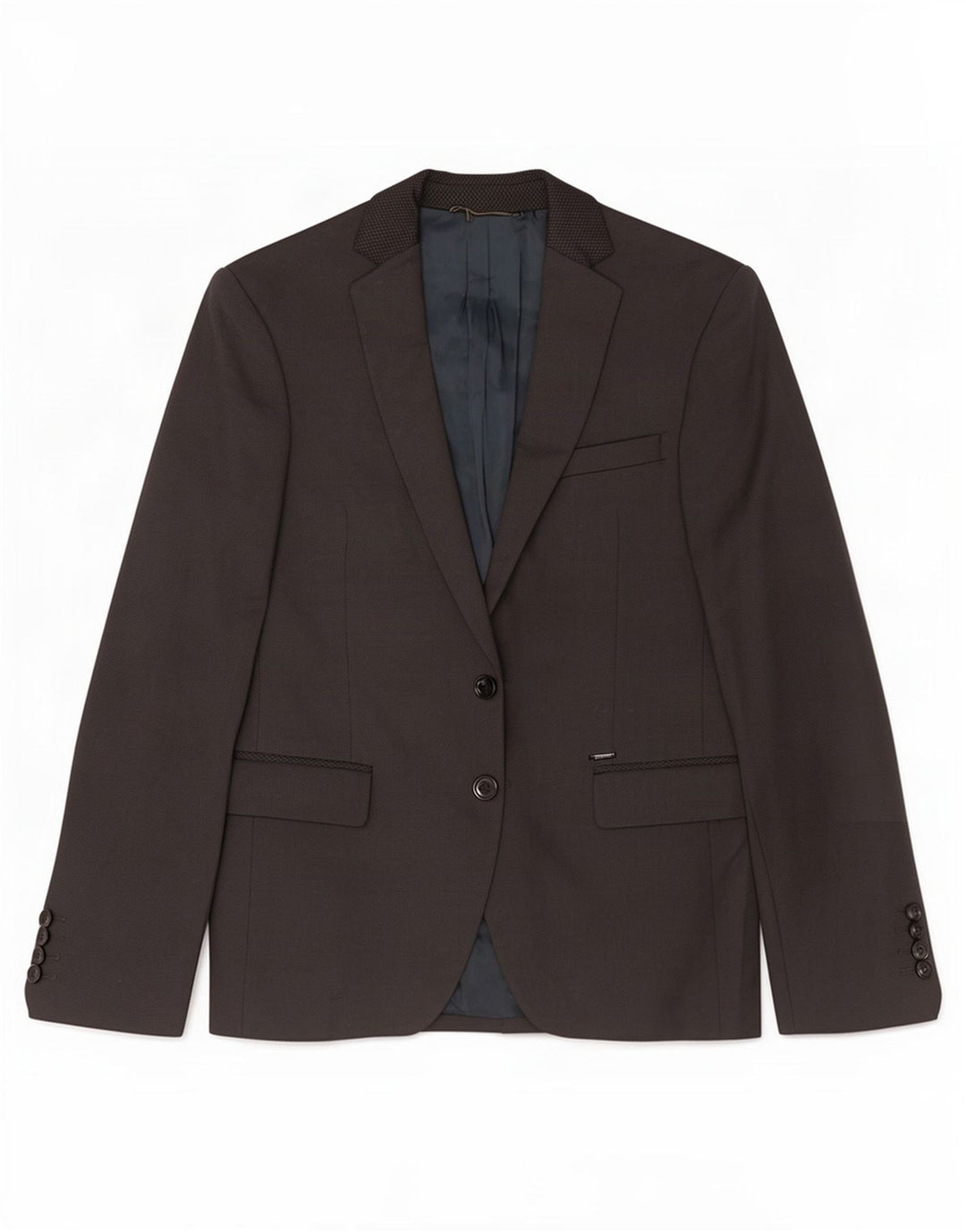 Zara Herren-Blazer mit 2 Knöpfen, EU 44, XS, graue Baumwolle
