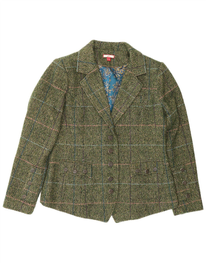Joe Browns Damen-Blazer mit 5 Knöpfen, Gr. 14, Grün, Hahnentrittmuster