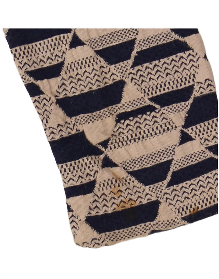 WHITE STUFF Damen-Etuikleid mit 3/4-Ärmeln, Größe S, Beige, geometrisch