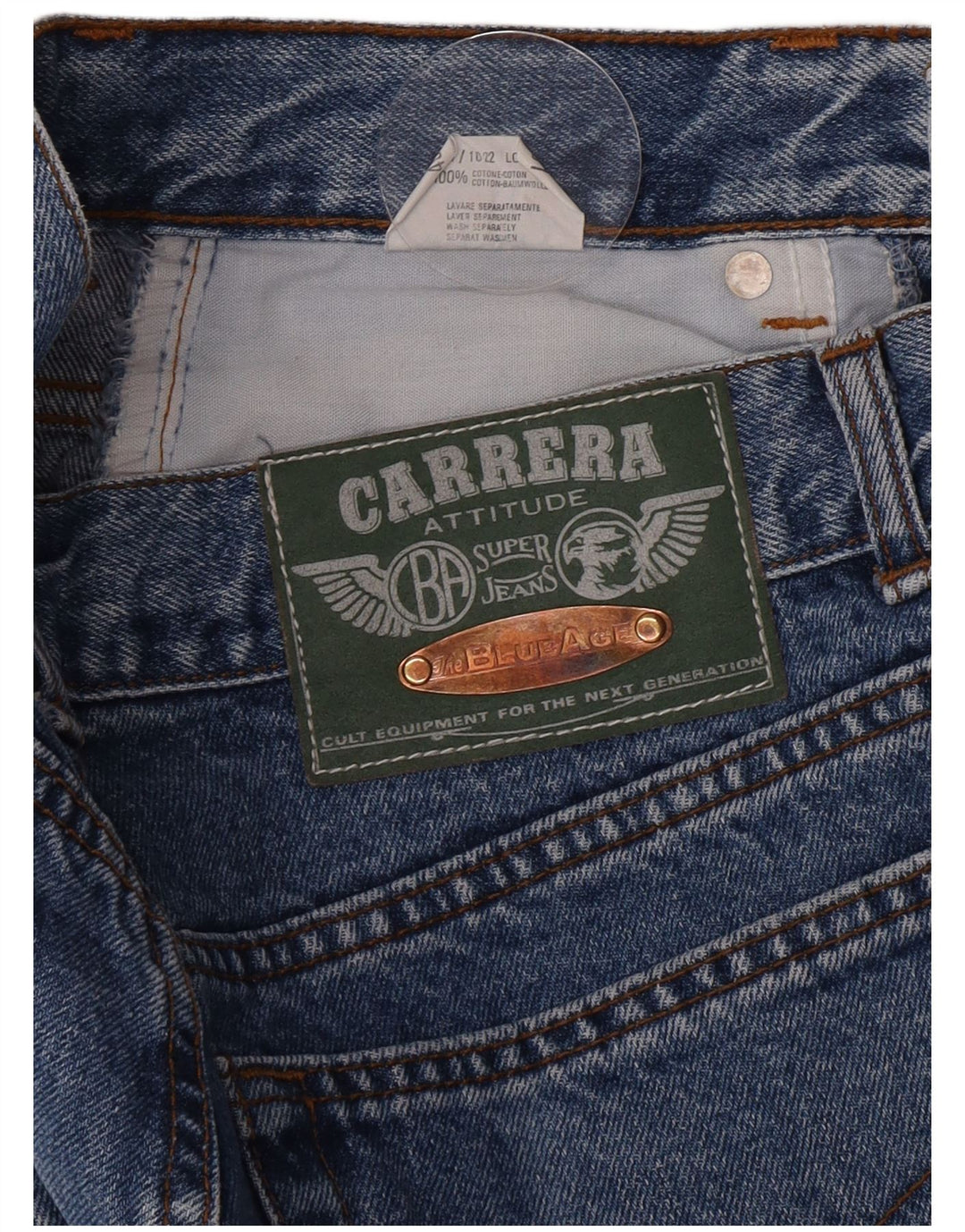 Carrera Damen Straight Jeans W31 L30 Blaue Baumwolle