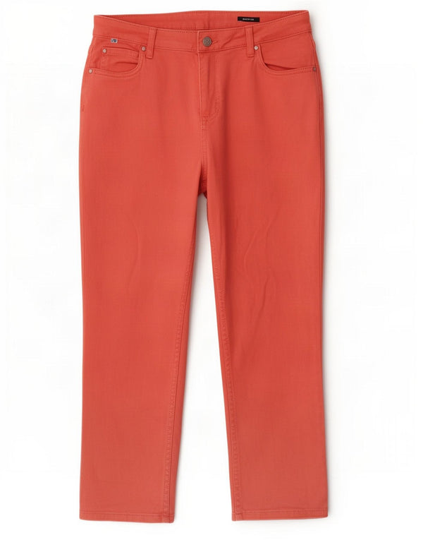 Crew Clothing Damen-Cropped-Jeans UK 12 Medium W30 L23 Rote Baumwolle