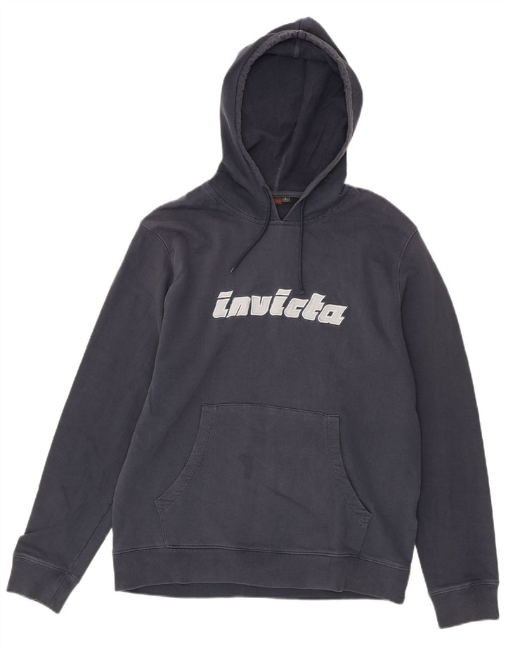 Invicta Herren-Kapuzenpullover mit Grafik, groß, marineblau, Baumwolle