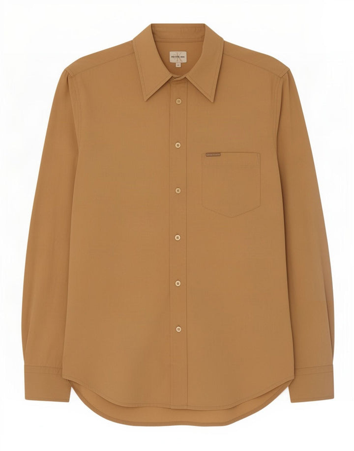 Calvin Klein Jeans Herrenhemd Mittelbeige Baumwolle