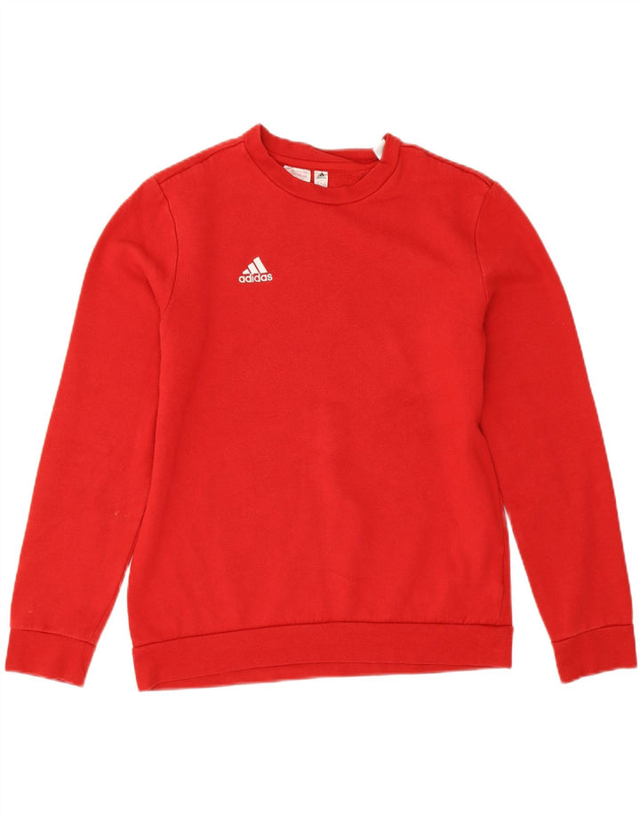Adidas Jungen Sweatshirt Pullover 13-14 Jahre rote Baumwolle