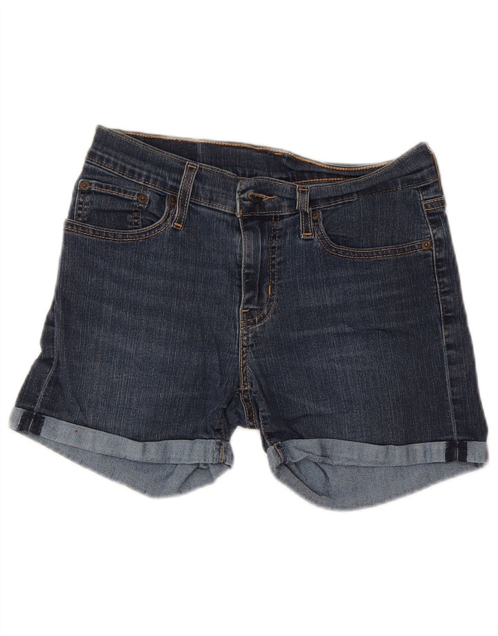 LEVI'S Damen Jeansshorts W27 Small Marineblaue Baumwolle