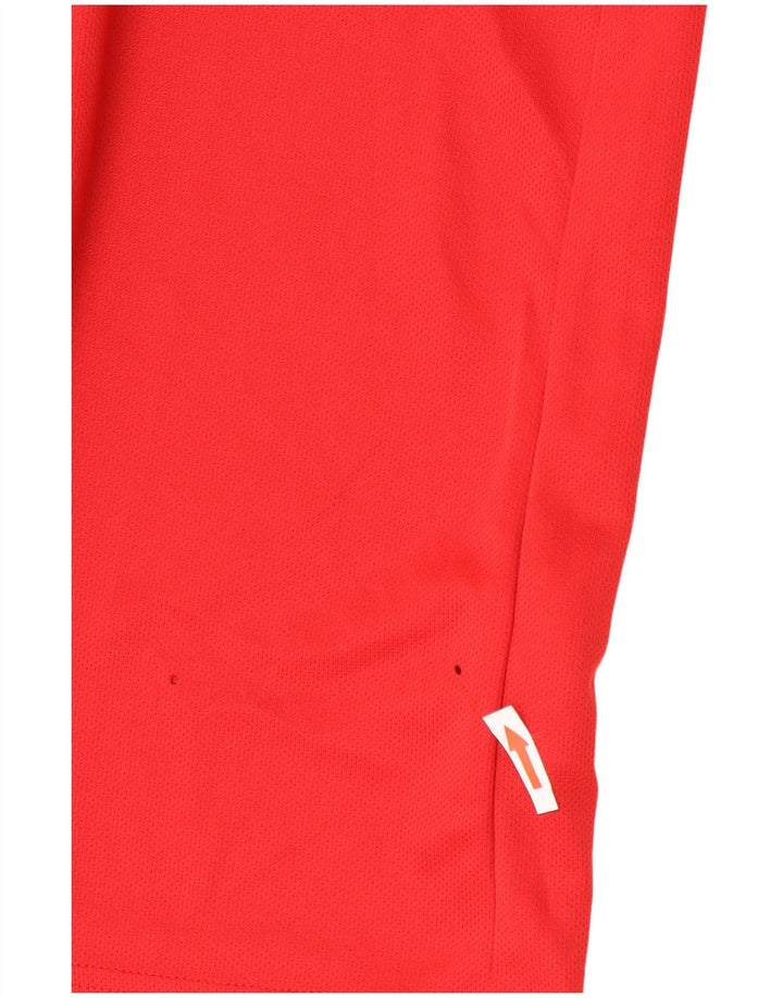 Adidas Herren Aeroready T-Shirt Top Mittelrotes Colourblock-Polyester