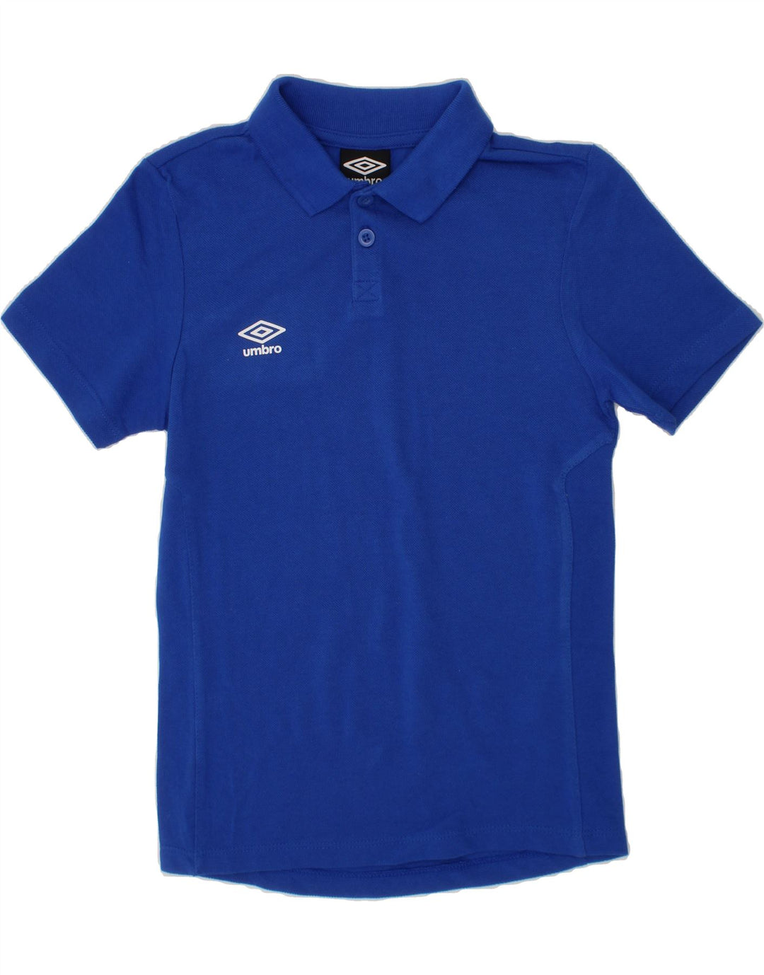 UMBRO Boys Polo Shirt 7-8 Years Small  Blue Cotton Vintage Umbro and Second-Hand Umbro from Messina Hembry 