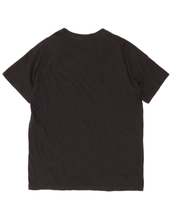 Champion Damen Grafik-T-Shirt-Oberteil UK 14 Medium Schwarz