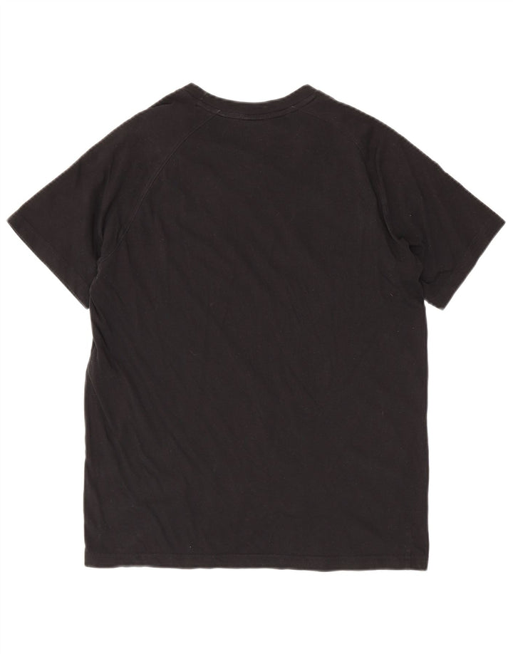 Champion Damen Grafik-T-Shirt-Oberteil UK 14 Medium Schwarz