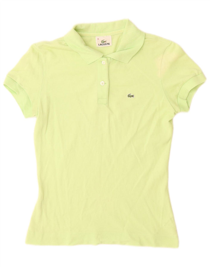 Lacoste Damen-Poloshirt, Größe 38, mittelgrüne Baumwolle