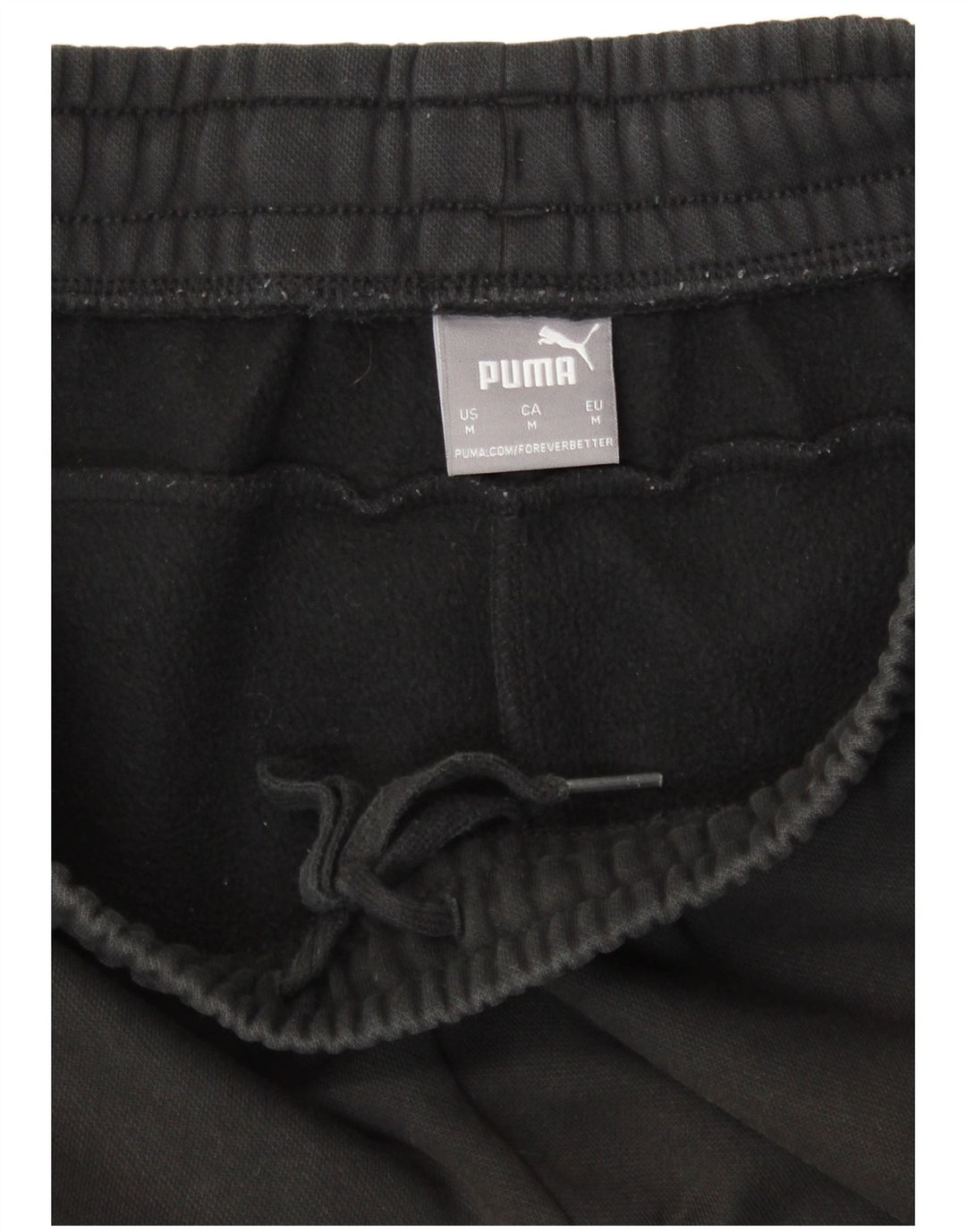 PUMA Mens Tracksuit Trousers Joggers Medium Black Cotton