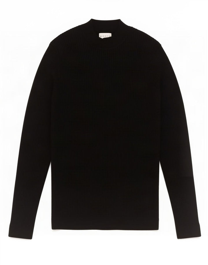 Zara Herren-Pullover mit Rollkragen, mittelschwarz, Viskose