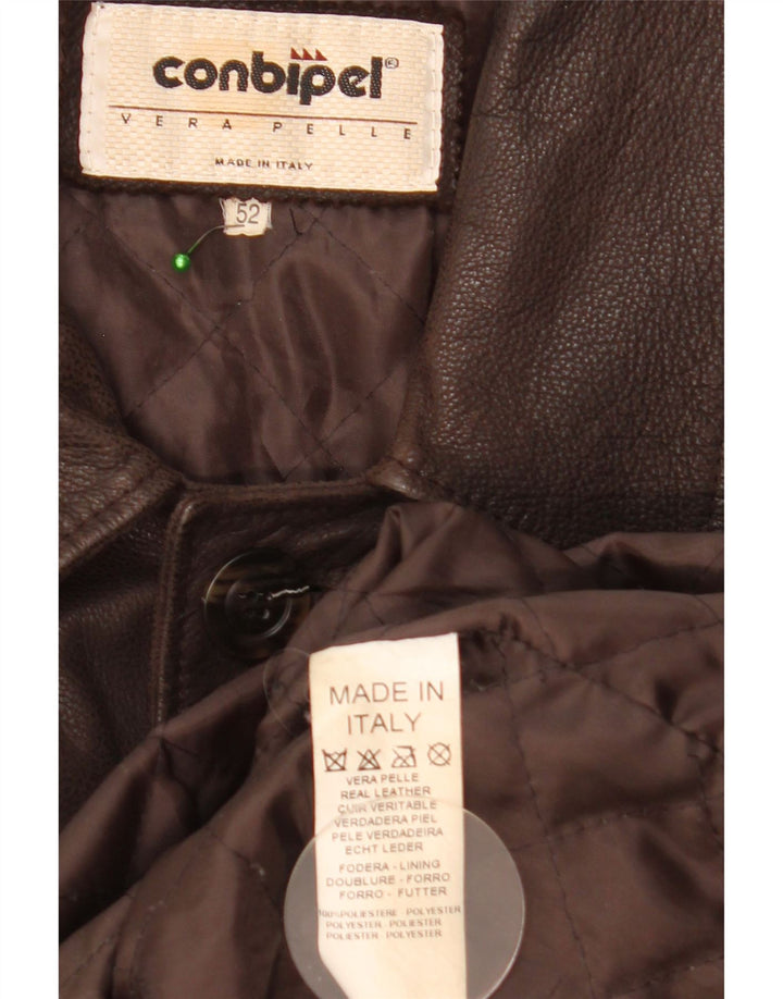 Conbipel Herren Lederjacke IT 52 XL Braunes Leder