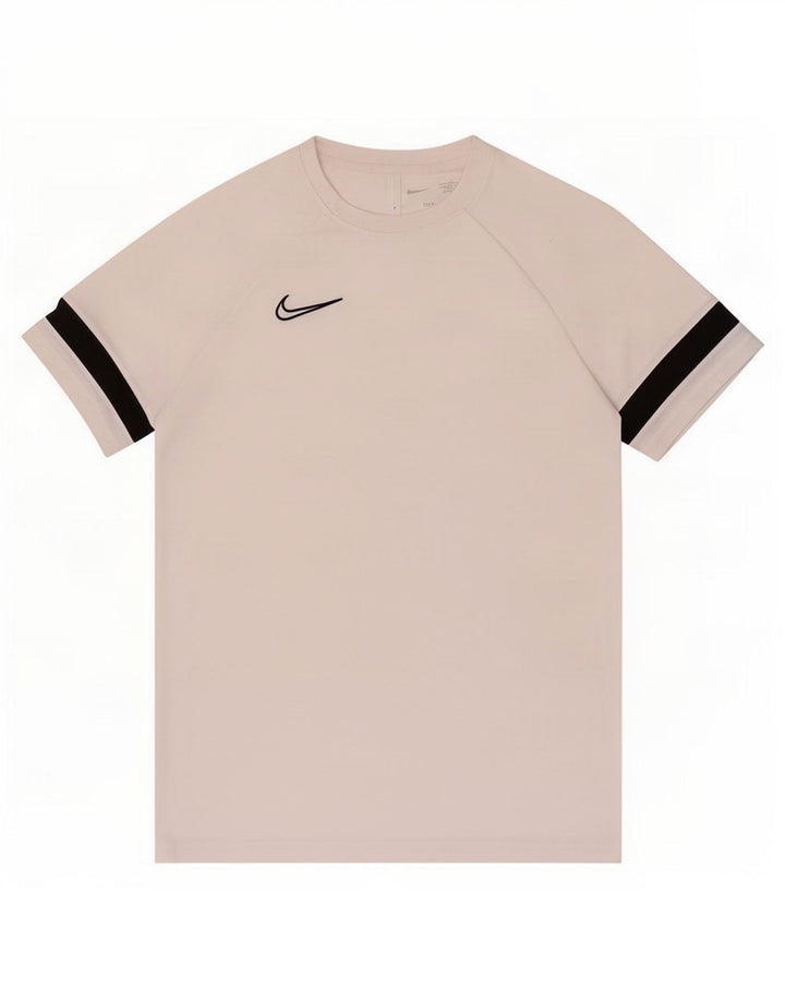 Nike Herren Dri Fit T-Shirt-Oberteil, groß, weißes Farbblock-Polyester