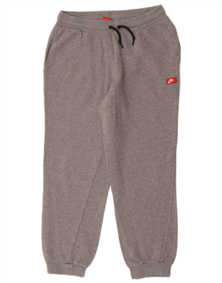 Nike Herren-Trainingshose mit Grafik, mittelgraue Baumwolle