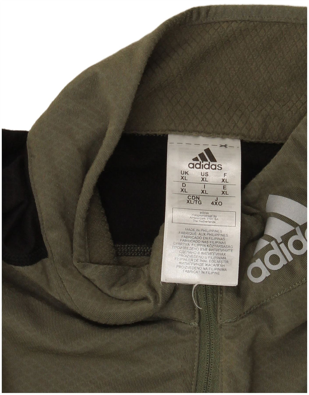 Adidas Herren Aeroready Pullover-Trainingsanzug mit Reißverschluss, XL, Khaki, Farbblock