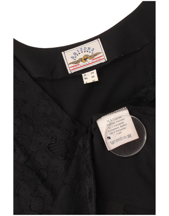 Arizona Damen Weste EU 38 Mittelschwarze Viskose mit Blumenmuster