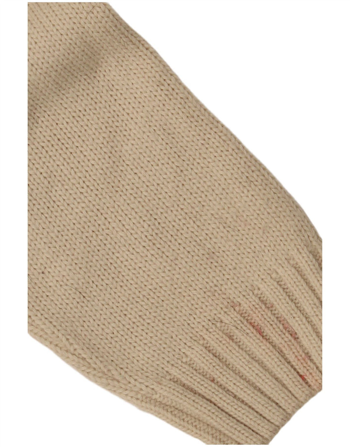 Fiume Herren Strickjacke IT 54 XL Beige Wolle