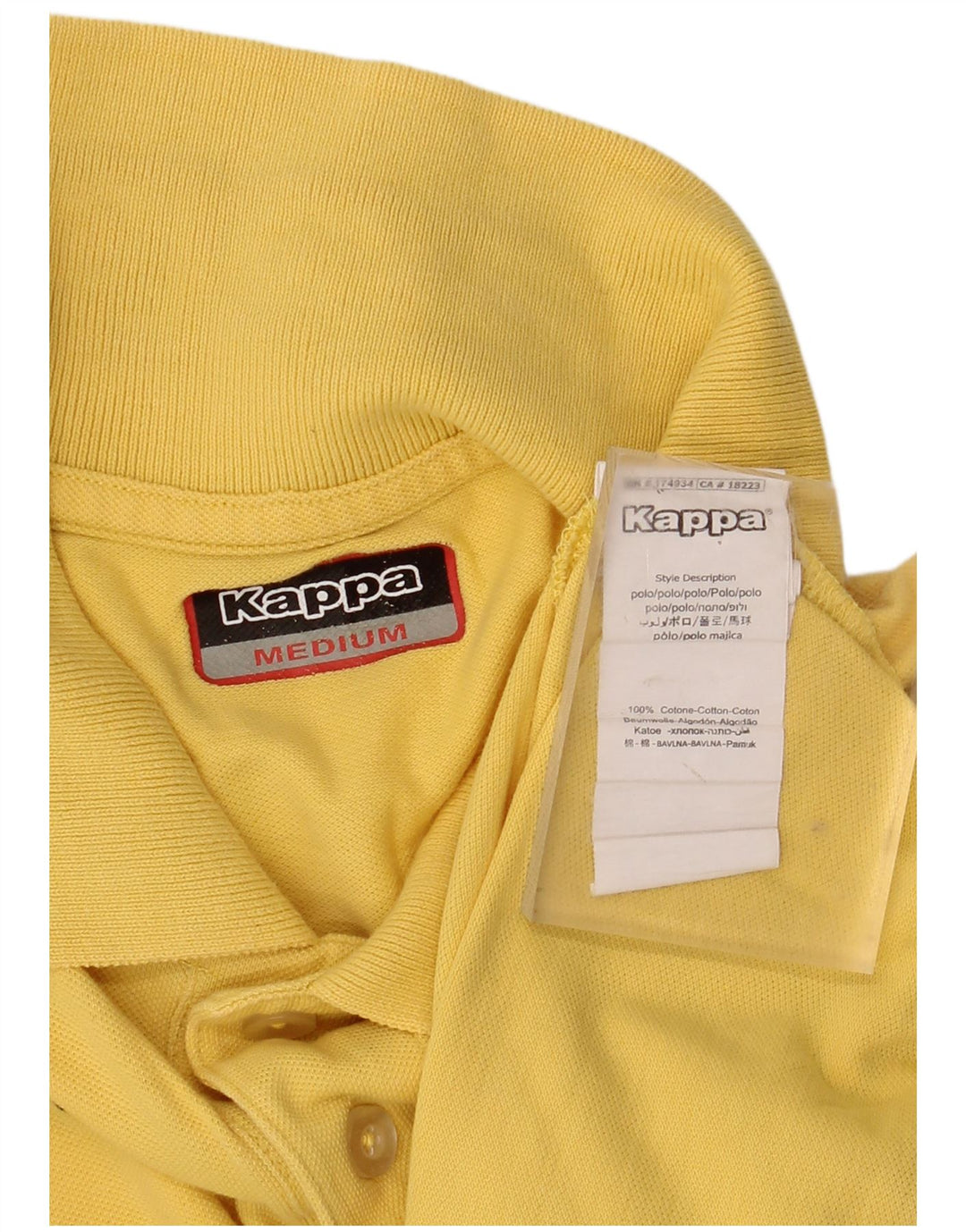 KAPPA Herren Poloshirt mittelgelbe Baumwolle