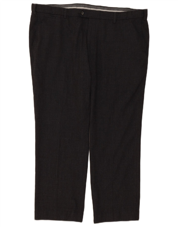 Marks & Spencer Herren-Anzughose mit maßgeschneiderter Passform, gerade, W42, L29, grau kariert