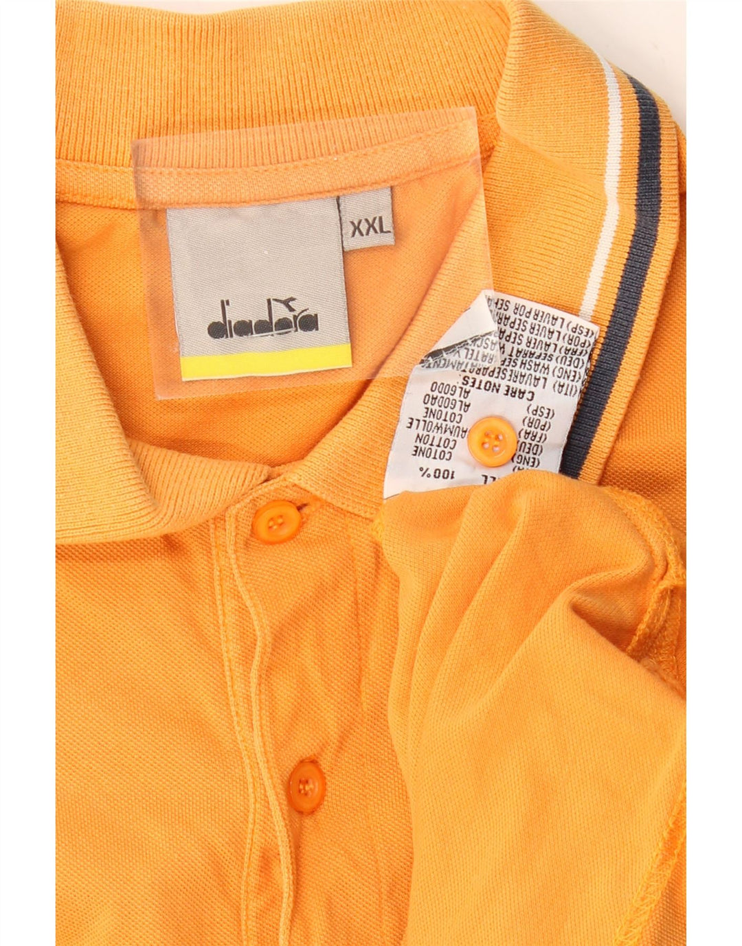 DIADORA Herren Poloshirt 2XL Orange Baumwolle