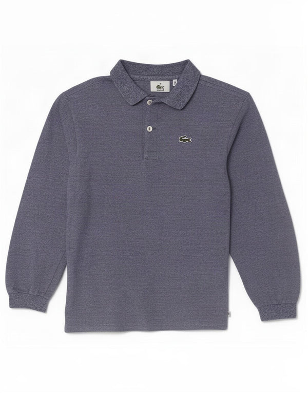 Lacoste Langarm-Poloshirt für Jungen, 9–10 Jahre, blaue Baumwolle