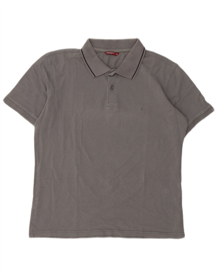 Carrera Herren-Poloshirt mit normaler Passform, mittelgraue Baumwolle