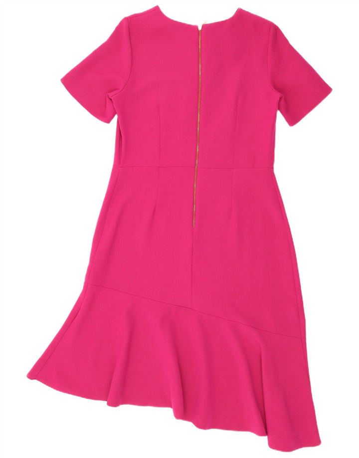 CLOSET Damen Asymmetrisches asymmetrisches Kleid UK 16 Large Pink Polyester