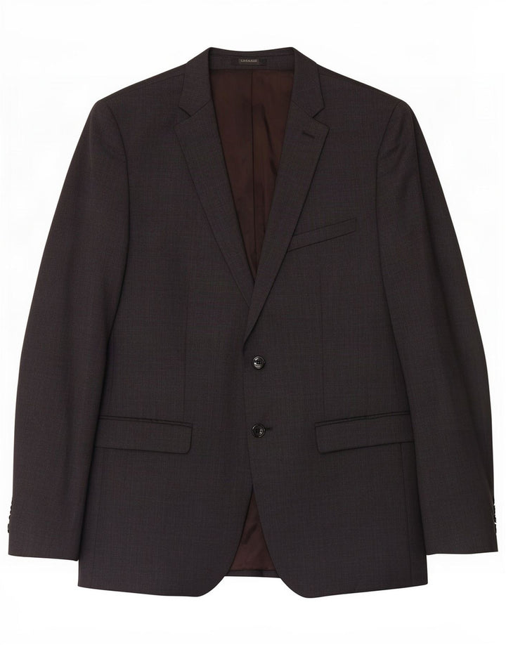 Zara Herren-Blazer mit 2 Knöpfen, EU 52, große graue Wolle