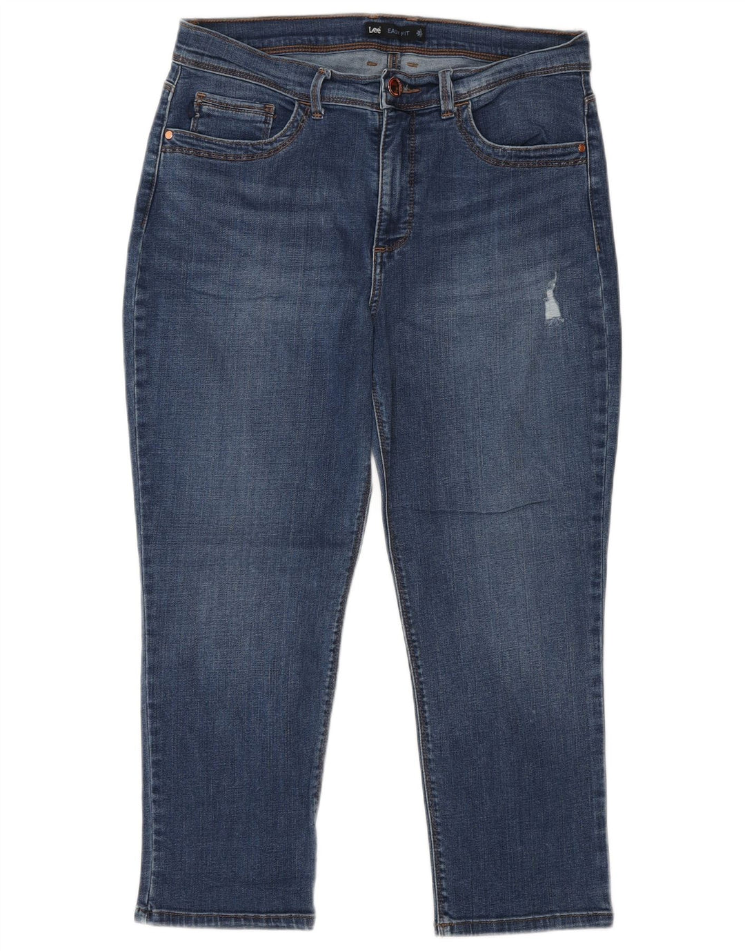 Lee Damen Capri-Jeans US 10 Large W30 L23 Blaue Baumwolle